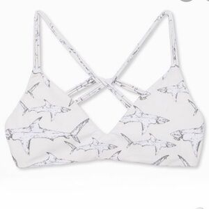 Boys + arrows shark outta water Dylan bikini top xs